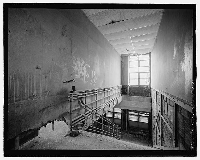 Ford Alexandria Plant INTERIOR, ADMINISTRATION BUILDING, 2ND FLOOR STAIRS, LOOKING SOUTH