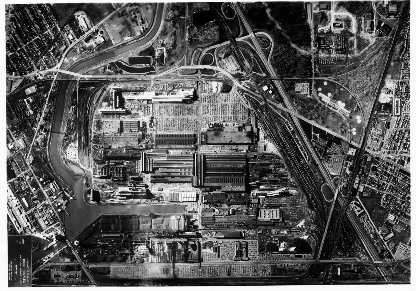 Ford River Rouge Plant Aerial view 1975
